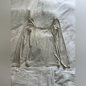 Babaton Skin Tight Leverage Long Sleeve Top in Matte Pearl